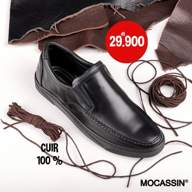 صباط رجالي من الجلد Mocassin cuir